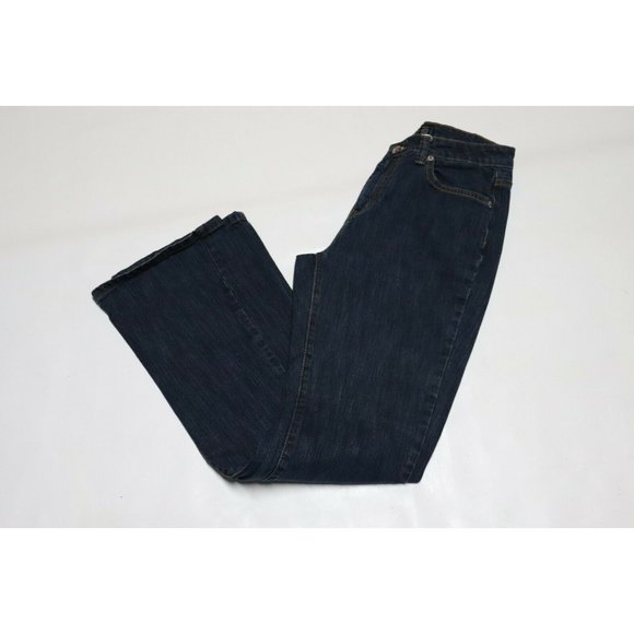 Kikit Womens Boot Cut Jeans Size 6 Denim Floral Embroidery Beaded Blue Mid Rise - Picture 1 of 12